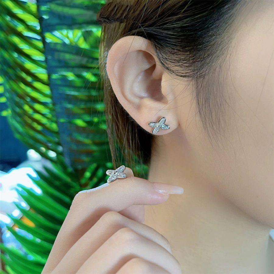 [Riva Jewelry ]JEUX DE SILVER DIAMOND EARRINGS