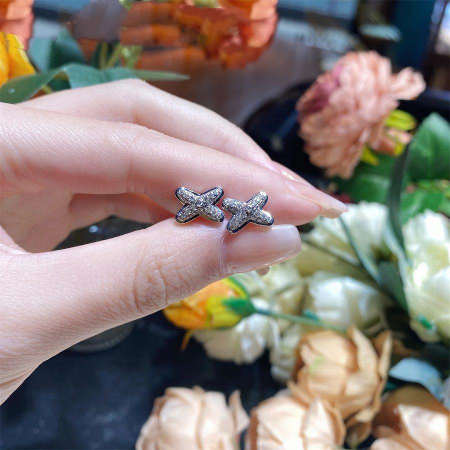 [Riva Jewelry ]JEUX DE SILVER DIAMOND EARRINGS