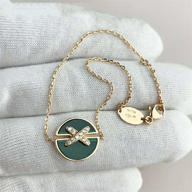 [Riva Jewelry]JEUX DE BRACELET MALACHITE ROSE GOLD DIAMONDS