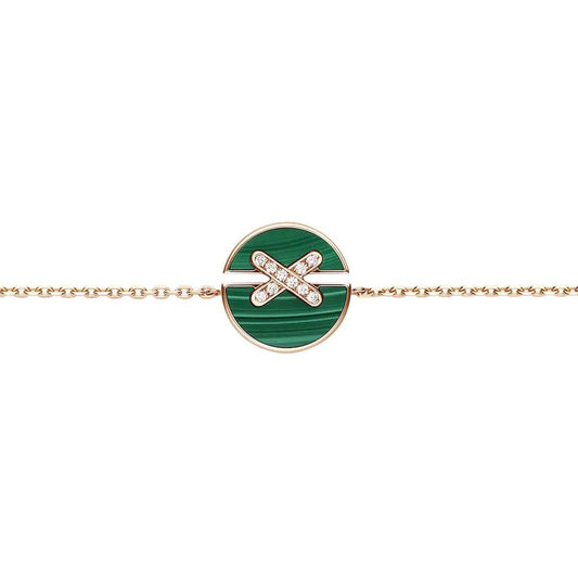 [Riva Jewelry]JEUX DE BRACELET MALACHITE ROSE GOLD DIAMONDS