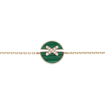 [Riva Jewelry ]JEUX DE BRACELET MALACHITE PINK GOLD DIAMONDS