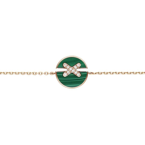 [Riva Jewelry ]JEUX DE BRACELET MALACHITE PINK GOLD DIAMONDS