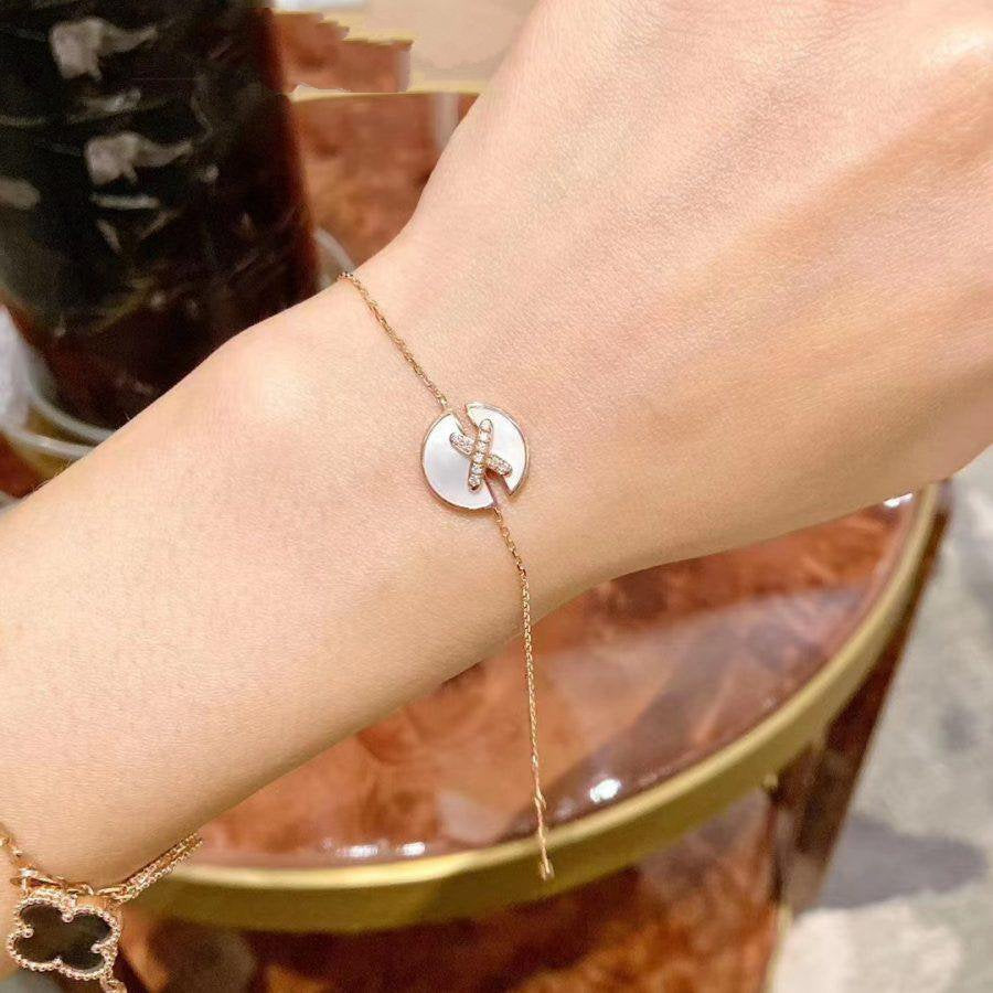 [Riva Jewelry]ARMBANDSET MOP ROSEGOLD DIAMANTEN