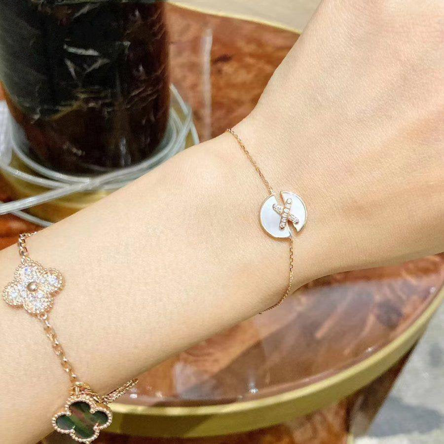 [Riva Jewelry]ARMBANDSET MOP ROSEGOLD DIAMANTEN