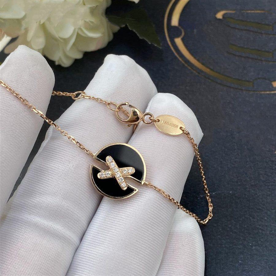 [Riva Jewelry ]JEUX DE BRACELET ONYX PINK GOLD DIAMOND