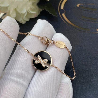 [Riva Jewelry ]JEUX DE BRACELET ONYX PINK GOLD DIAMOND