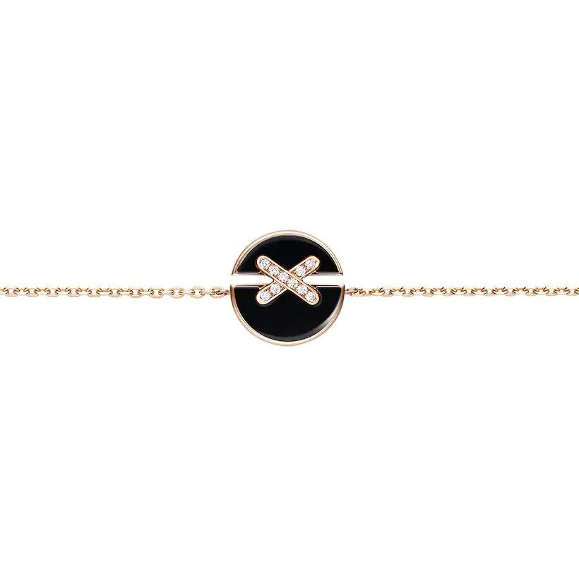 [Riva Jewelry ]JEUX DE BRACELET ONYX PINK GOLD DIAMOND