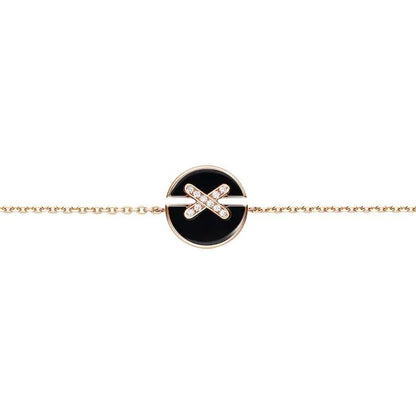 [Riva Jewelry ]JEUX DE BRACELET ONYX PINK GOLD DIAMOND