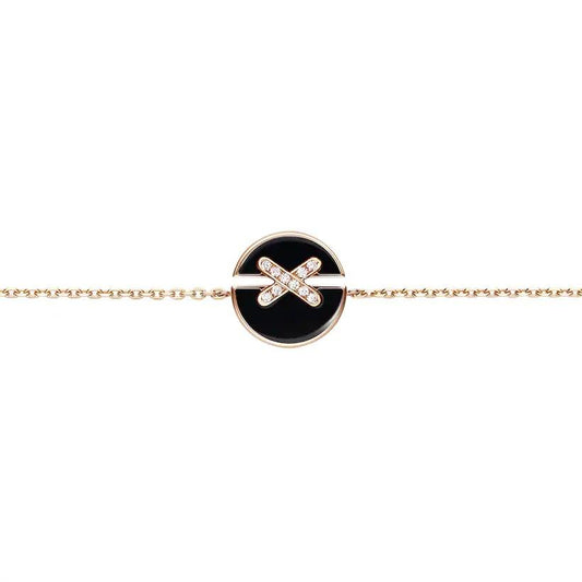 [Riva Jewelry ]JEUX DE BRACELET ONYX PINK GOLD DIAMOND
