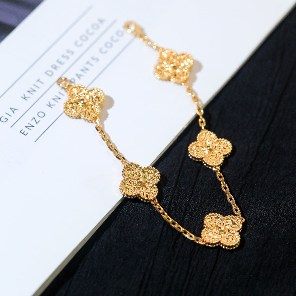 [Riva Schmuck]GLÜCKSKLEE 5-MOTIV-ARMBAND - BRONZIERUNG