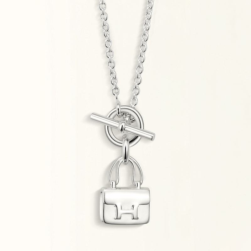 [Riva Jewelry ]POP H PEDANT SILVER NECKLACE