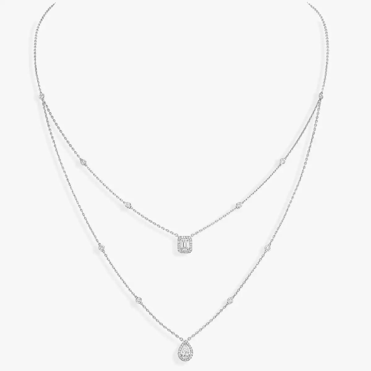 [Riva Jewelry]Diamond Necklace My Twin 2 Rows