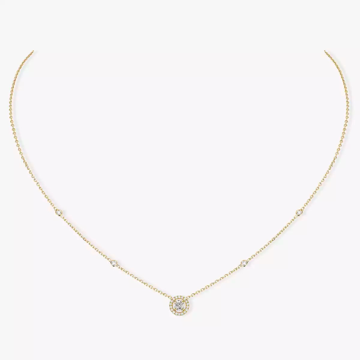 [Riva Jewelry]Diamond Necklace 0,20ct Brilliant Shape Joy