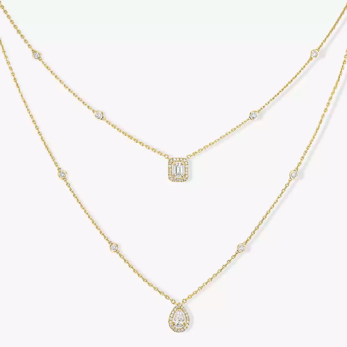[Riva Jewelry]Diamond Necklace My Twin 2 Rows