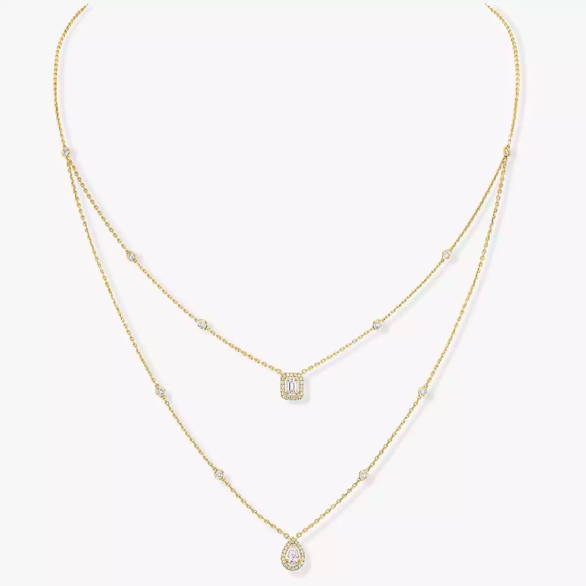 [Riva Jewelry]Diamond Necklace My Twin 2 Rows