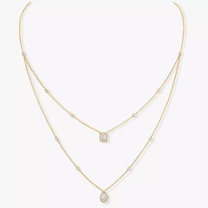 [Riva Jewelry]Diamond Necklace My Twin 2 Rows