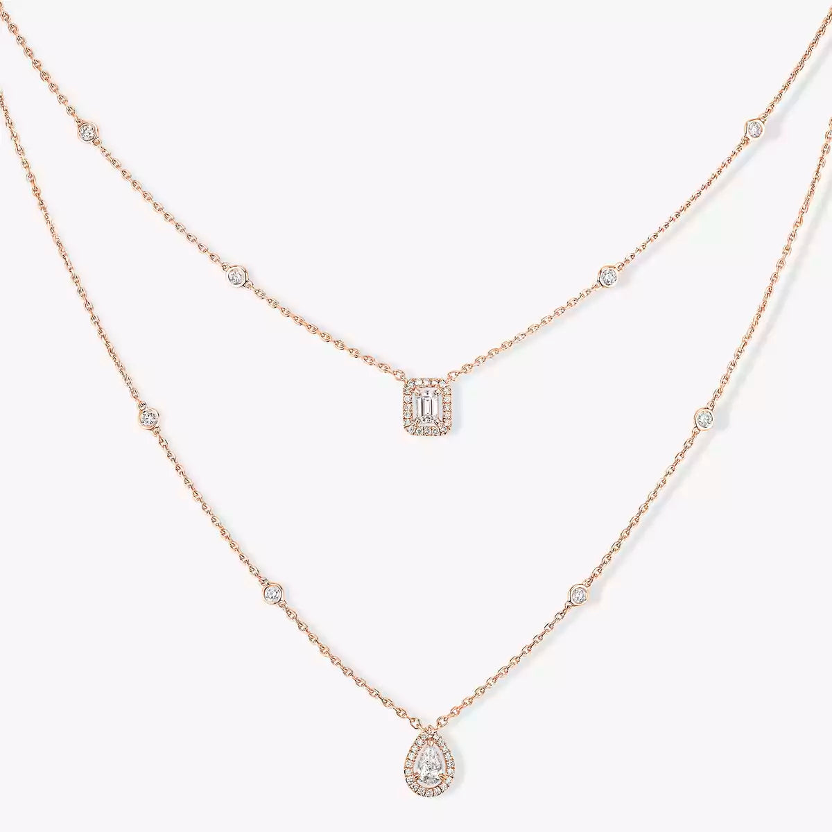 [Riva Jewelry]Diamond Necklace My Twin 2 Rows