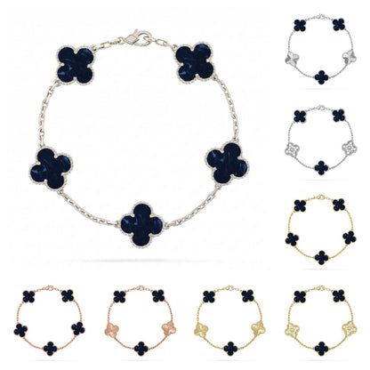 [Riva Jewelry]LUCKY CLOVER 5-MOTIF BRACELET - PIETERSITE-KOLLEKTION