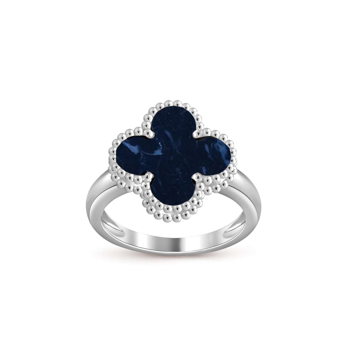 [Riva Jewelry]LUCKY CLOVER VINTAGE WEISSGOLD RING KOLLEKTION