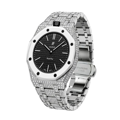 [Riva Jewelry]Royal Oak Pop Exklusiv Bioceramic Gehäuse & Bioceramic Armband Full Diamond