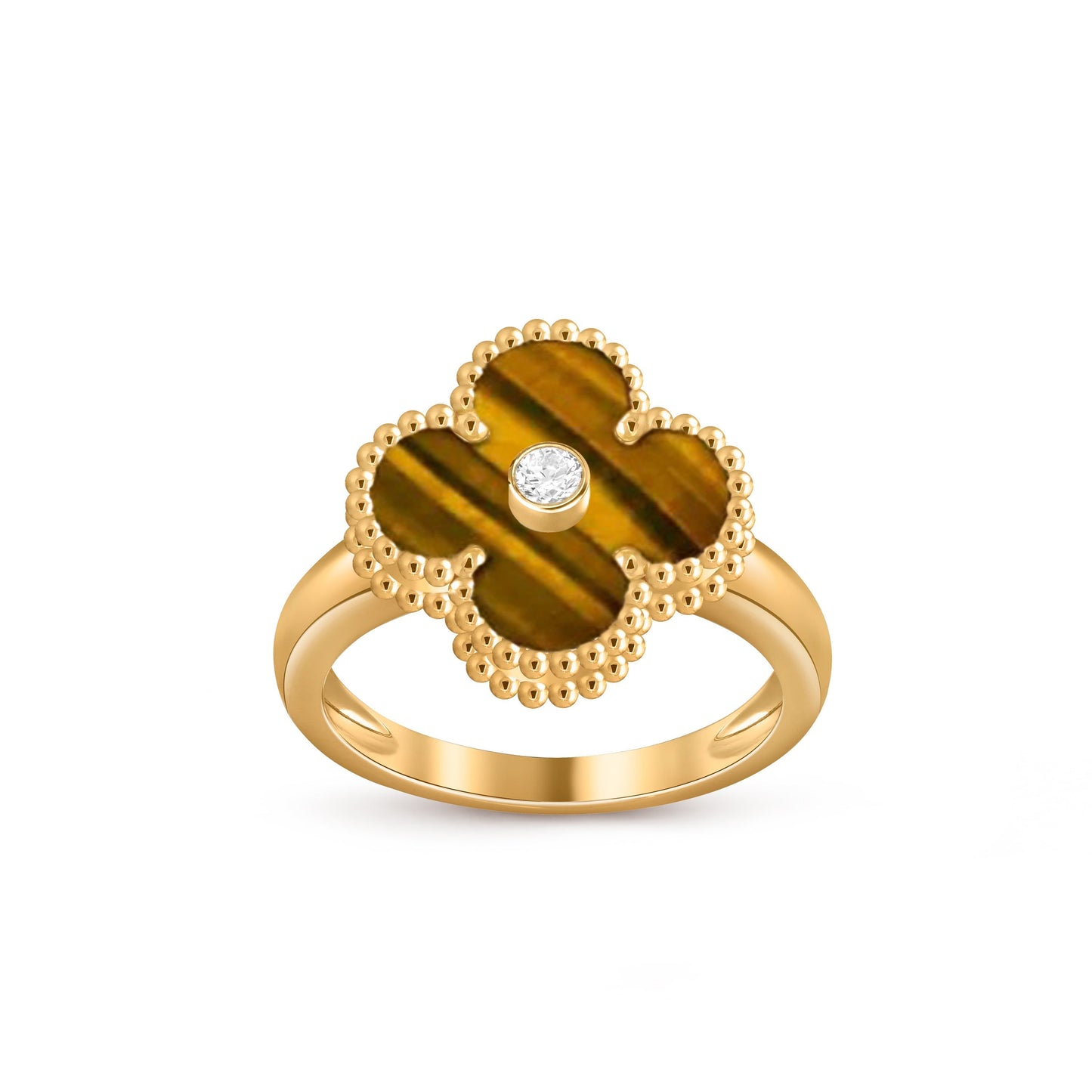 [Riva Jewelry]KOLLEKTION GLÜCKSKLEE GOLDENE RINGE MIT DIAMANTEN