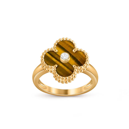 [Riva Jewelry]KOLLEKTION GLÜCKSKLEE GOLDENE RINGE MIT DIAMANTEN