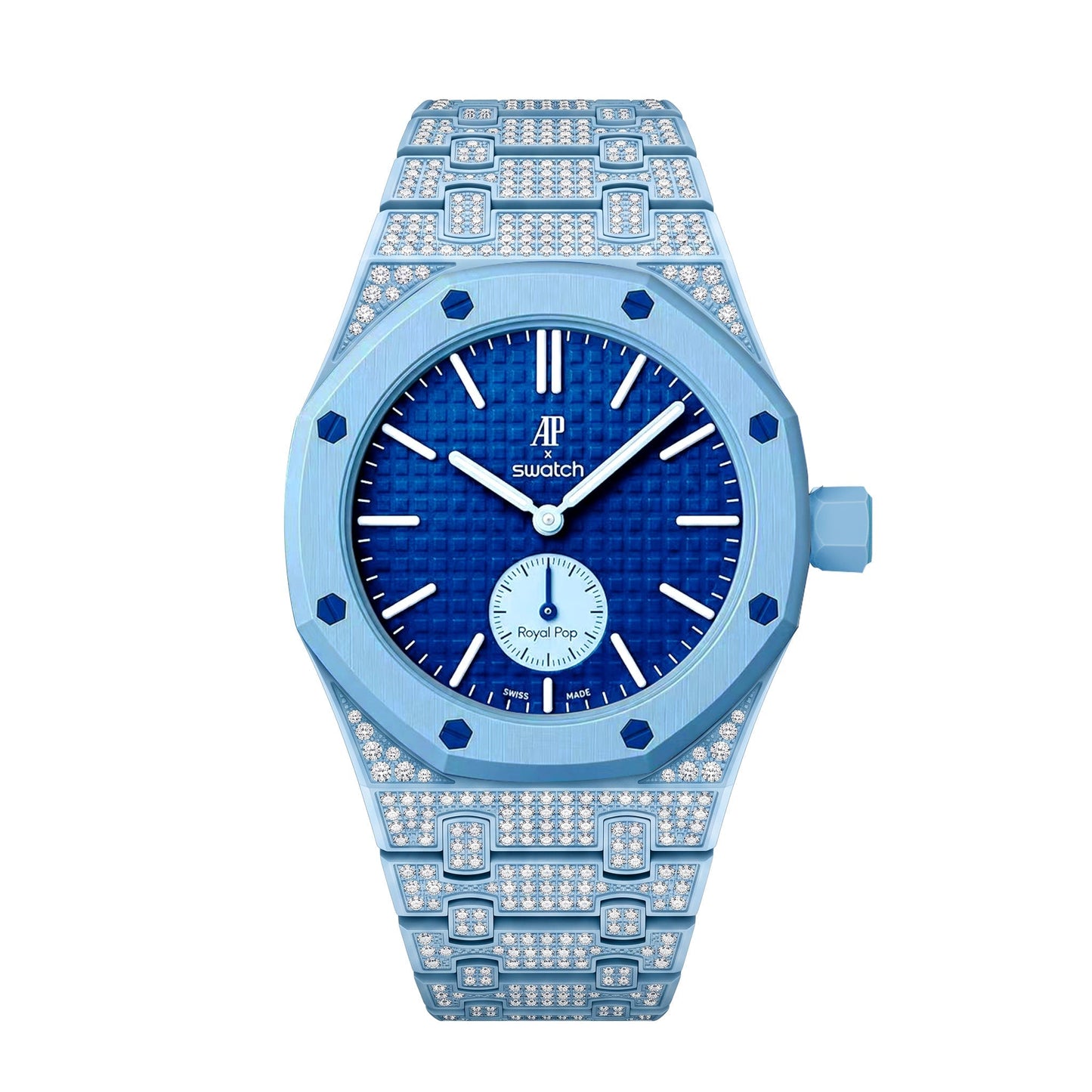 [Riva Jewelry]Royal Oak Pop Exklusiv Bioceramic Gehäuse & Bioceramic Armband Full Diamond