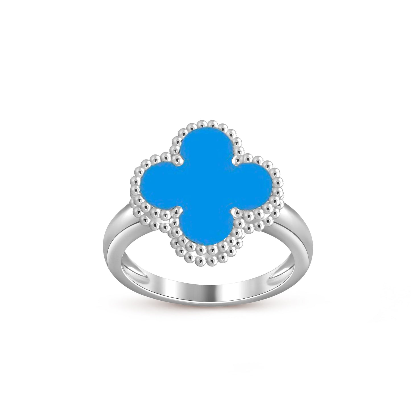 [Riva Jewelry]LUCKY CLOVER VINTAGE WEISSGOLD RING KOLLEKTION