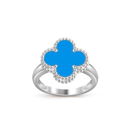 [Riva Jewelry]LUCKY CLOVER VINTAGE WEISSGOLD RING KOLLEKTION