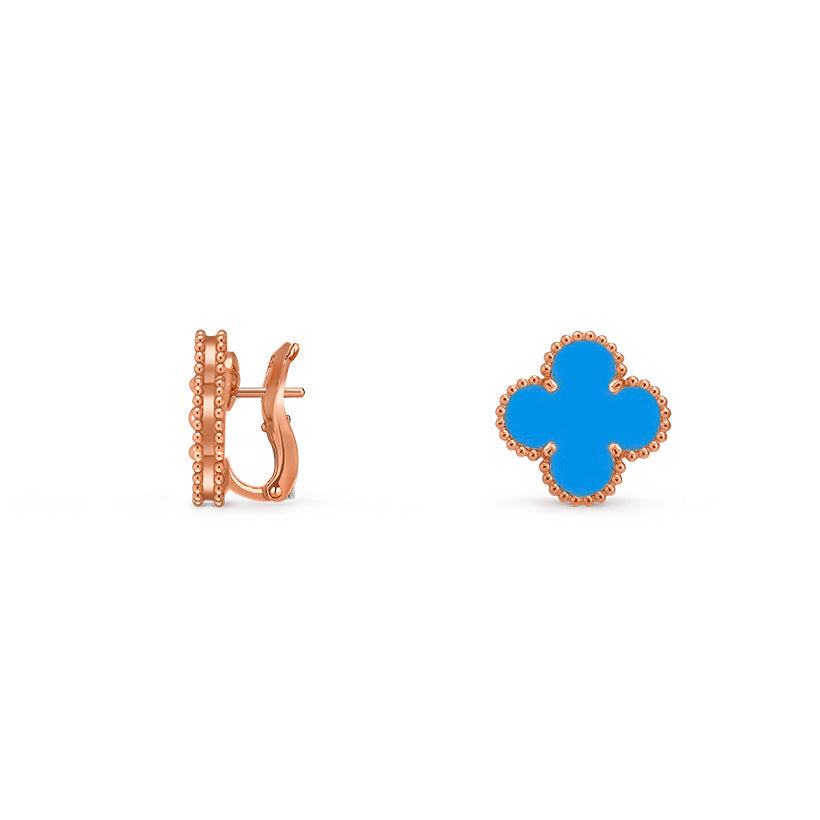 [Riva Jewelry]15MM クローバー フラワースタッドピアス ローズゴールドコレクション