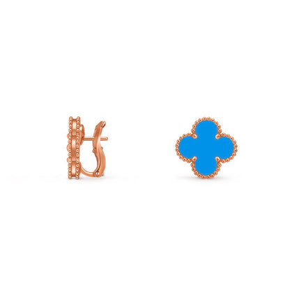 [Riva Jewelry]15MM クローバー フラワースタッドピアス ローズゴールドコレクション