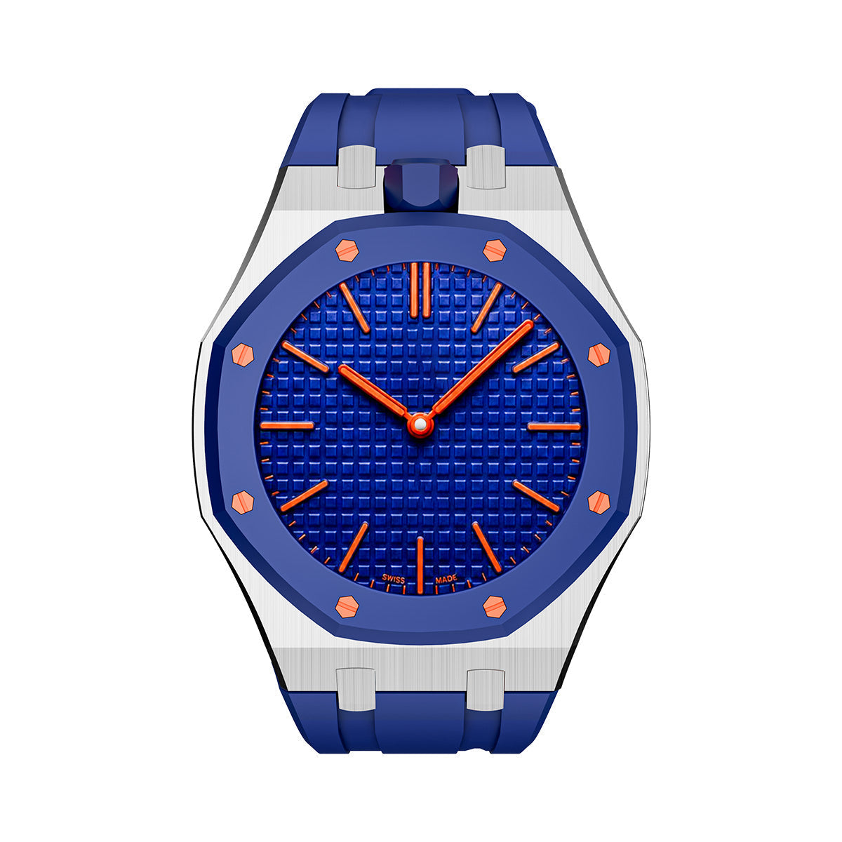 [Riva Jewelry]OAK POP DUNKELBLAUES SILIKONARMBAND AUS STAHL
