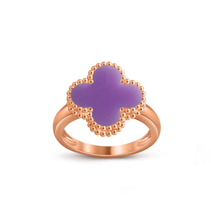[Riva Jewelry]Glücks-Klee Vintage Roségoldring-Kollektion