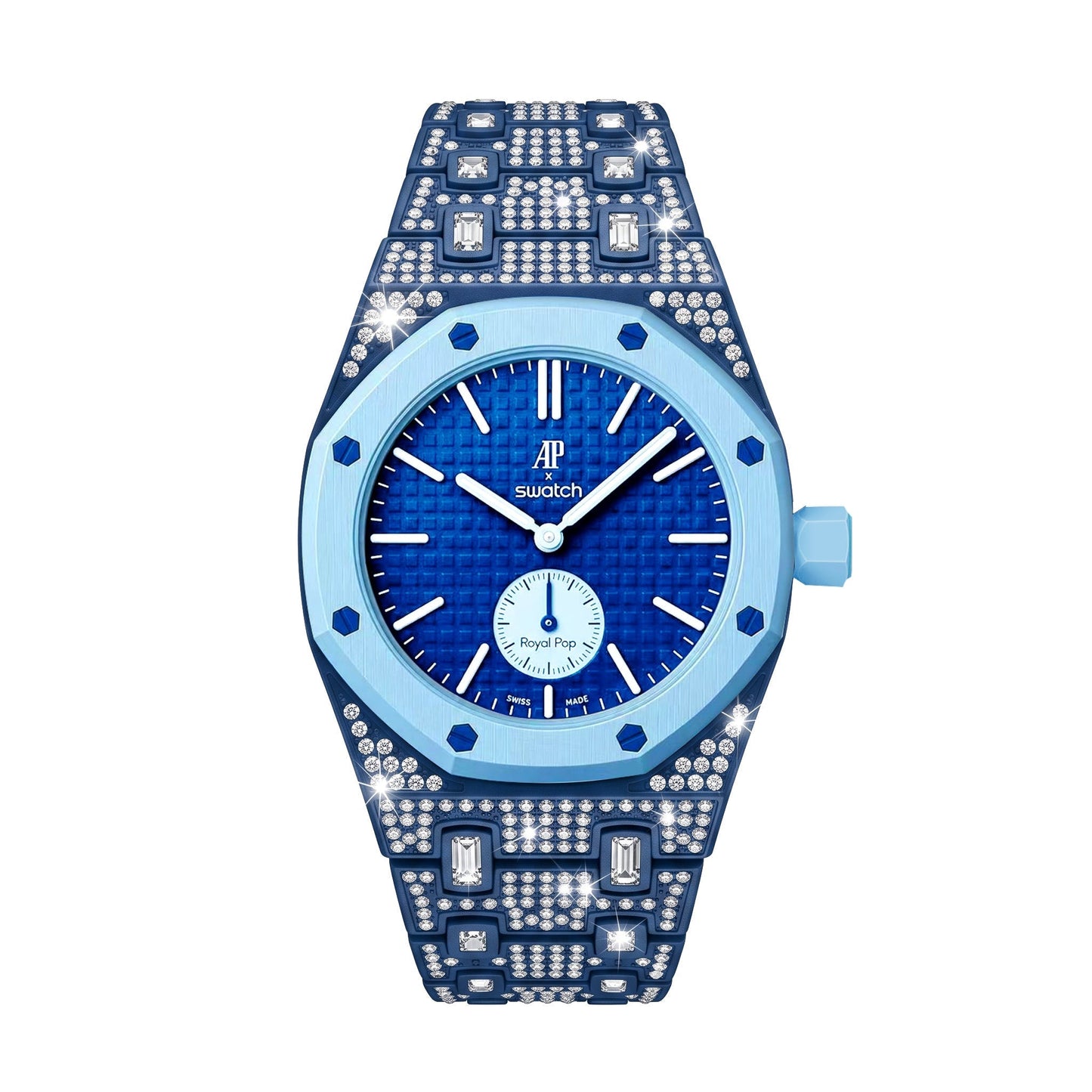 [Riva Jewelry]Royal Oak Pop Exklusiv Bioceramic Gehäuse & Bioceramic Armband Full Diamond