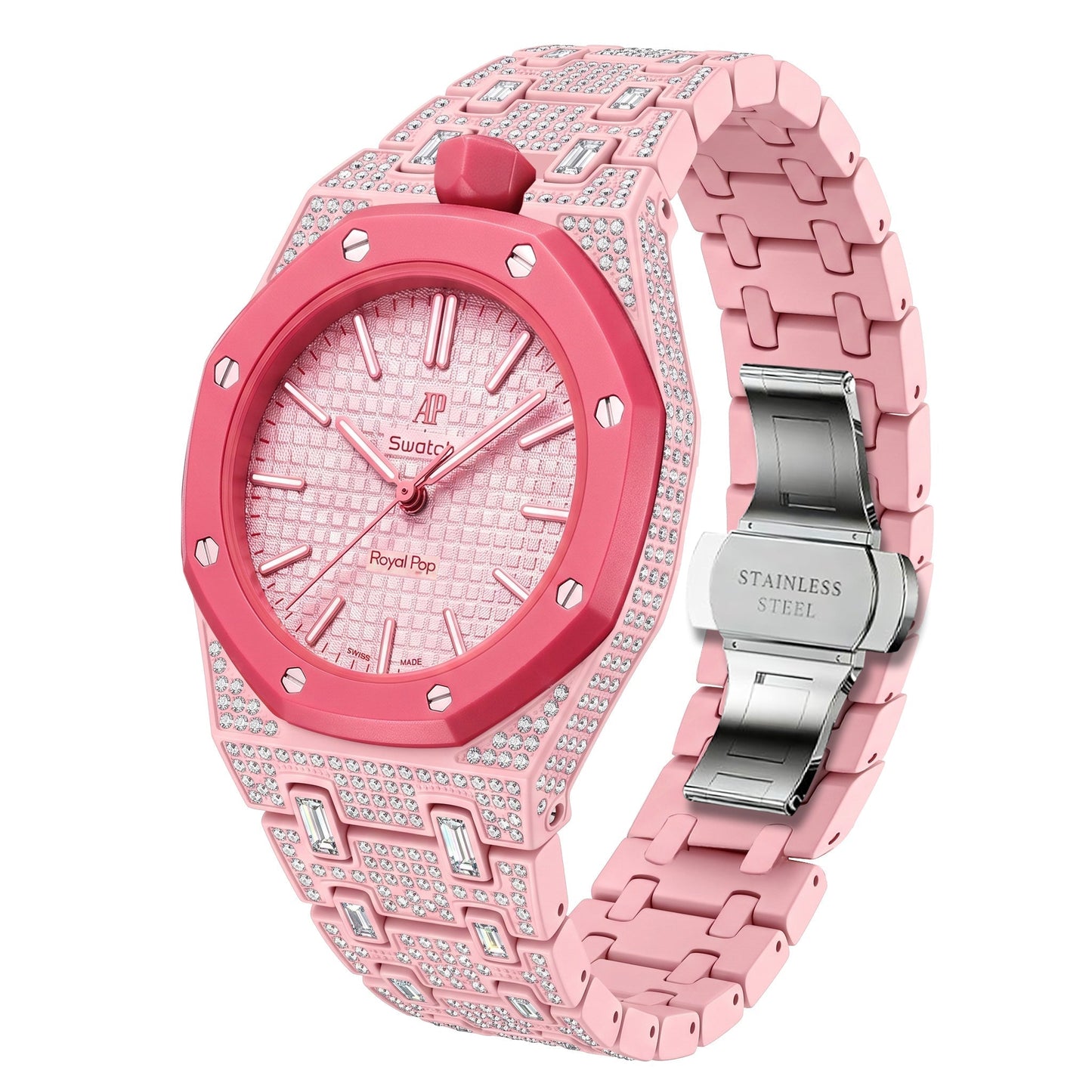 [Riva Jewelry]Royal Oak Pop Exklusiv Bioceramic Gehäuse & Bioceramic Armband Full Diamond