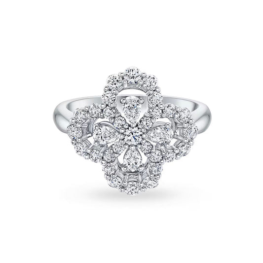 [Riva Jewelry]LOOP RING FULL MOTIF DIAMOND 16MM SILBER