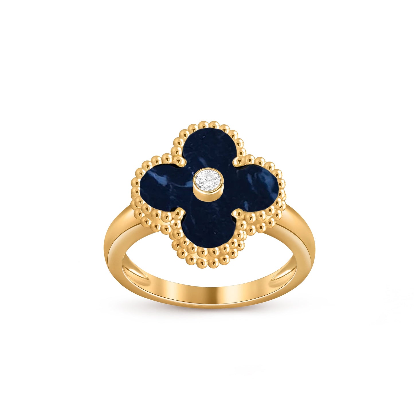 [Riva Jewelry]KOLLEKTION GLÜCKSKLEE GOLDENE RINGE MIT DIAMANTEN