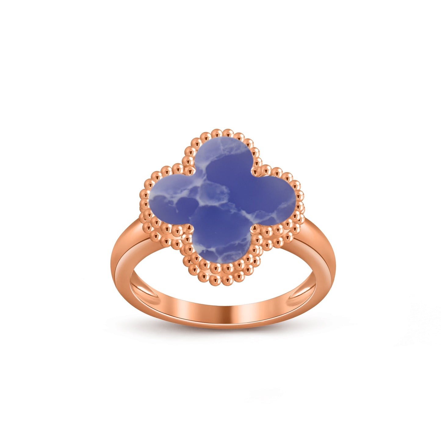 [Riva Jewelry]Glücks-Klee Vintage Roségoldring-Kollektion