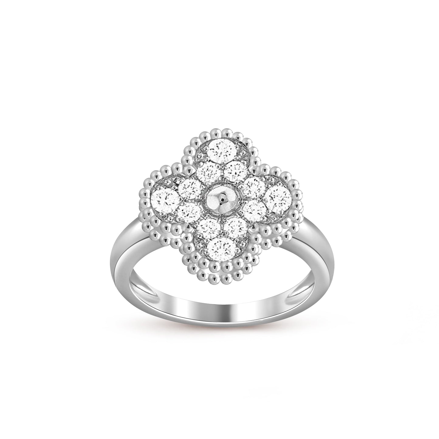 [Riva Jewelry]LUCKY CLOVER VINTAGE WEISSGOLD RING KOLLEKTION