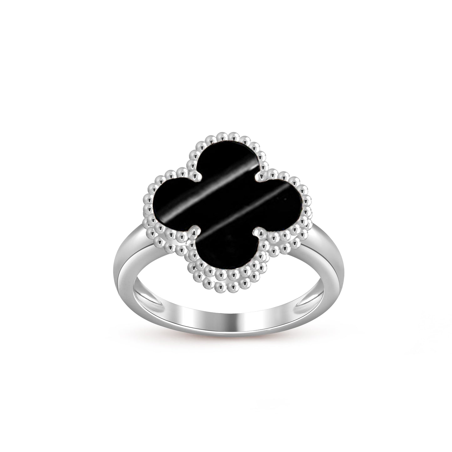 [Riva Jewelry]LUCKY CLOVER VINTAGE WEISSGOLD RING KOLLEKTION