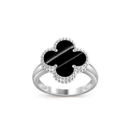 [Riva Jewelry]LUCKY CLOVER VINTAGE WEISSGOLD RING KOLLEKTION