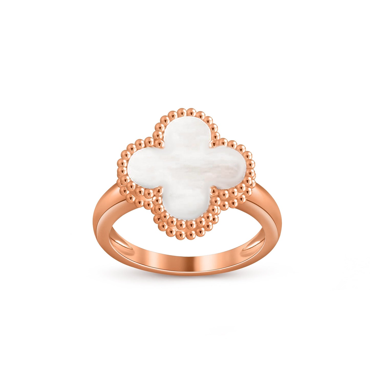 [Riva Jewelry]Glücks-Klee Vintage Roségoldring-Kollektion