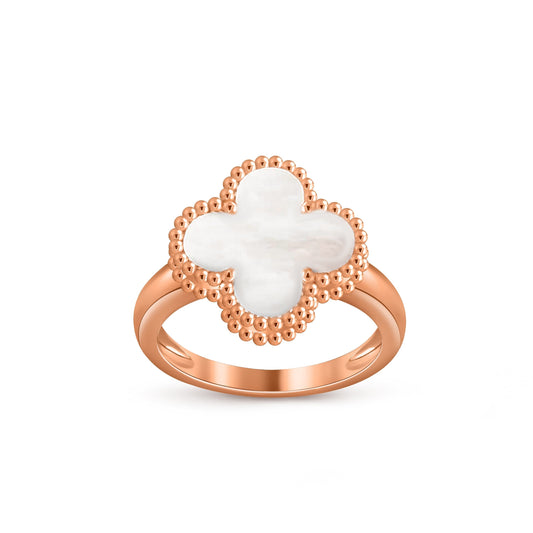 [Riva Jewelry]Glücks-Klee Vintage Roségoldring-Kollektion