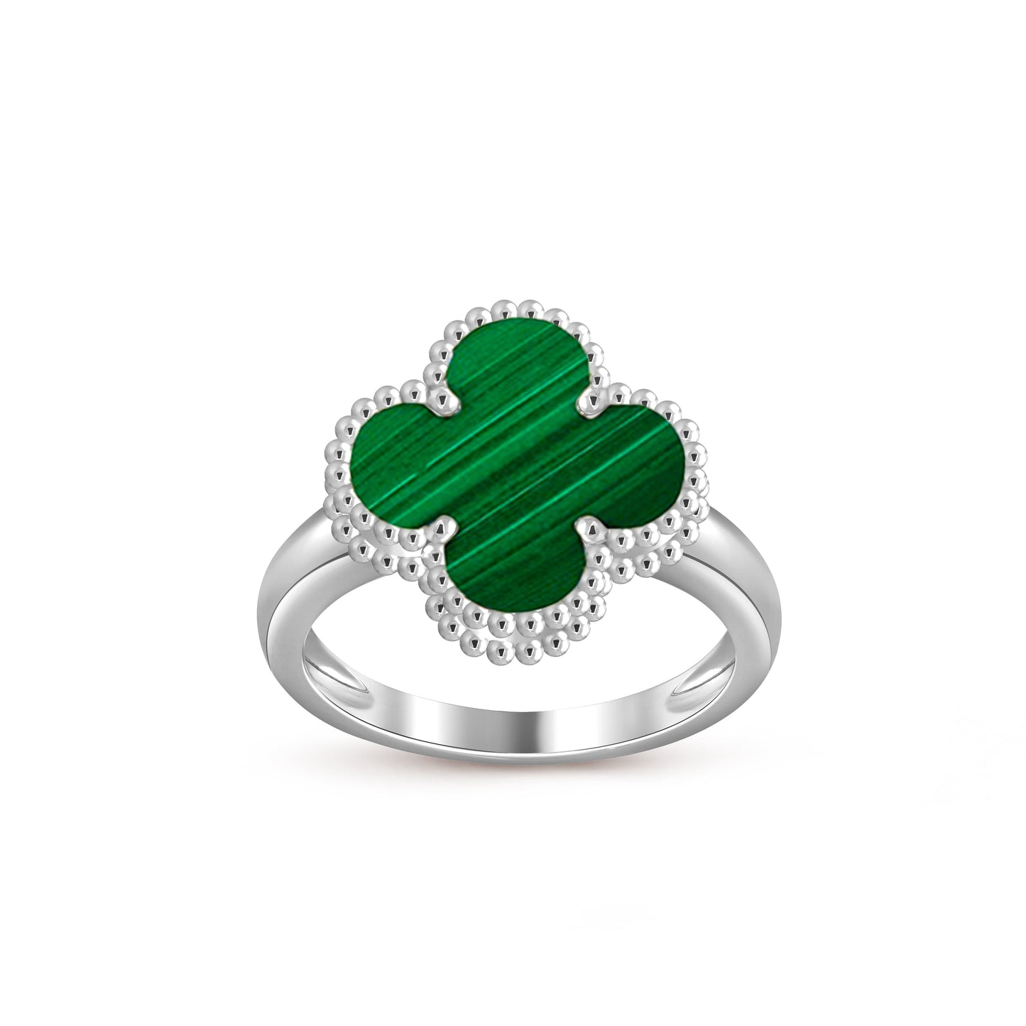 [Riva Jewelry]LUCKY CLOVER VINTAGE WEISSGOLD RING KOLLEKTION
