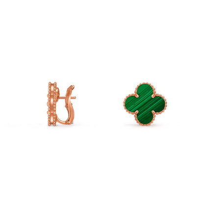[Riva Jewelry]15MM クローバー フラワースタッドピアス ローズゴールドコレクション