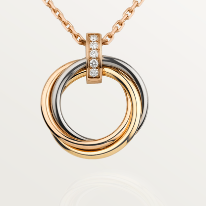 [Riva Jewelry ]TRINITY NECKLACE GOLD  DIAMONDS