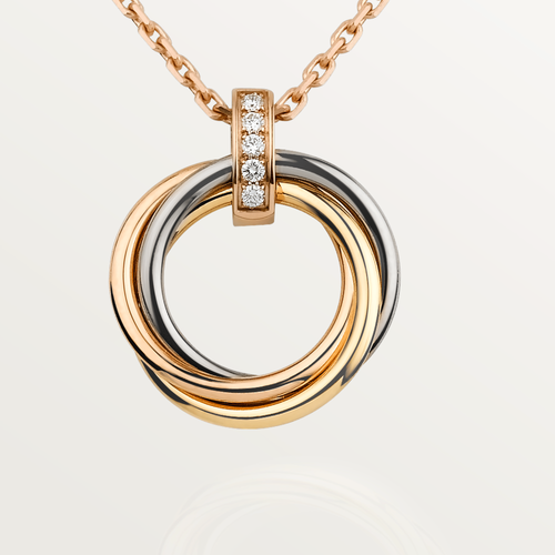 [Riva Jewelry ]TRINITY NECKLACE GOLD  DIAMONDS