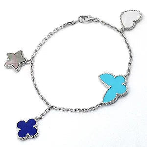 [Riva Jewelry ]LUCKY SPRING SILVER BRACELET 4 MOTIF