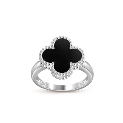 [Riva Jewelry]LUCKY CLOVER VINTAGE WEISSGOLD RING KOLLEKTION