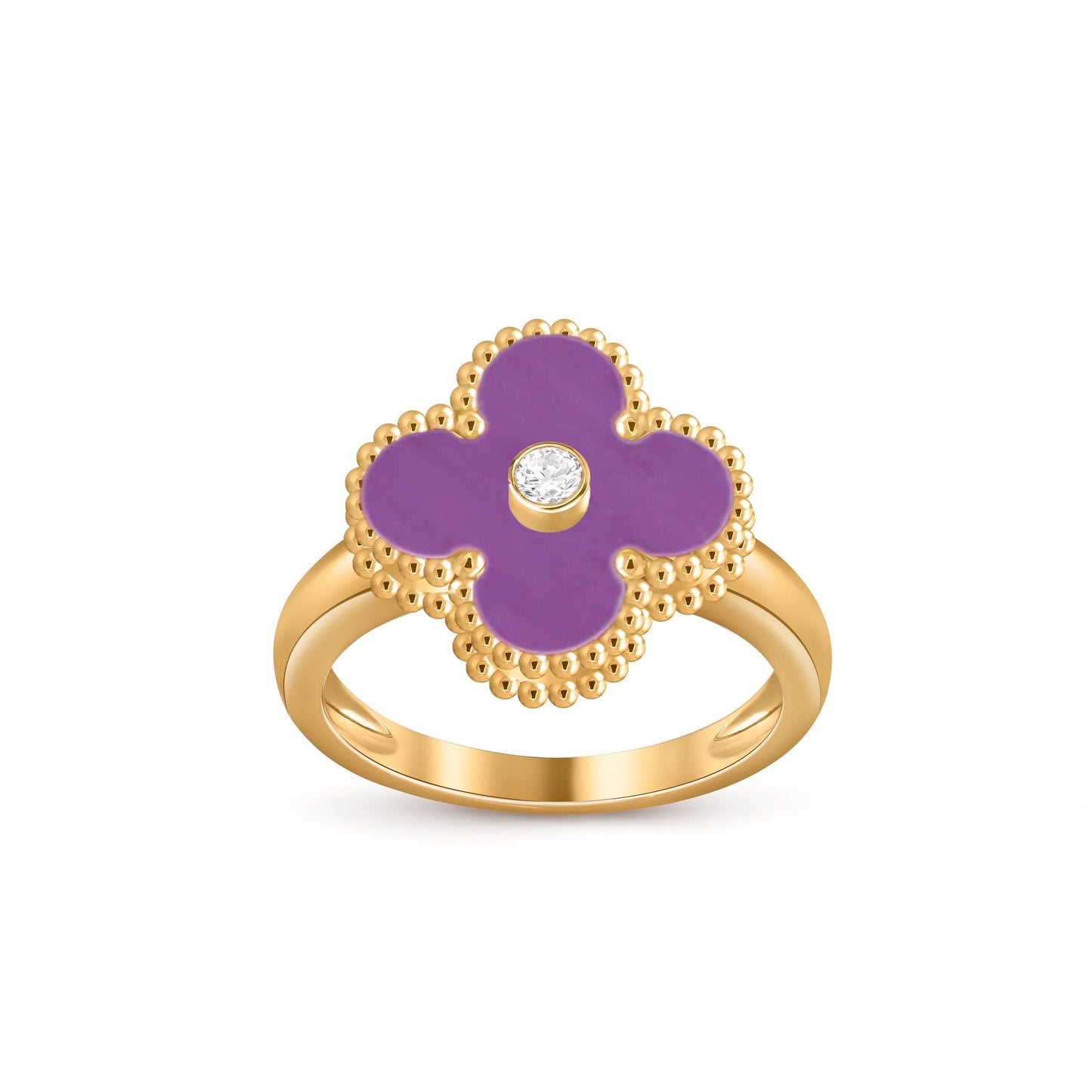 [Riva Jewelry]KOLLEKTION GLÜCKSKLEE GOLDENE RINGE MIT DIAMANTEN